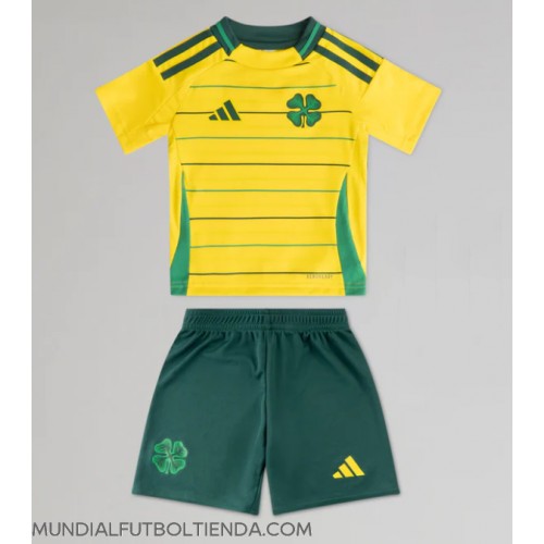 Camiseta Celtic Segunda Equipación Replica 2024-25 para niños mangas cortas (+ Pantalones cortos)